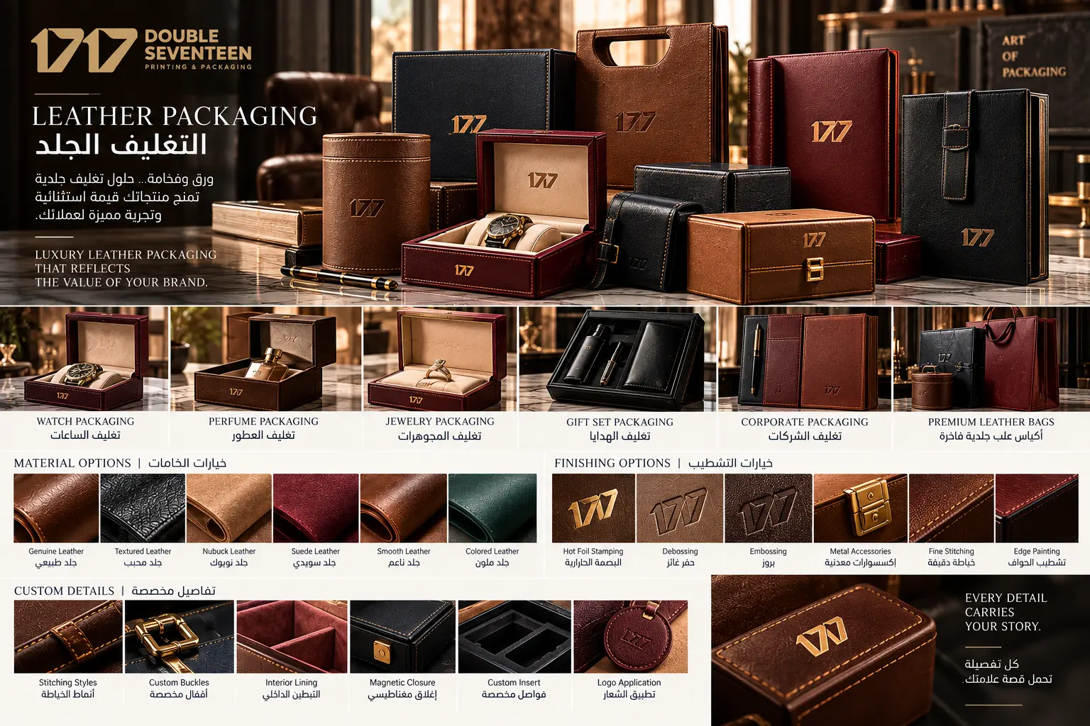 Leather packaging